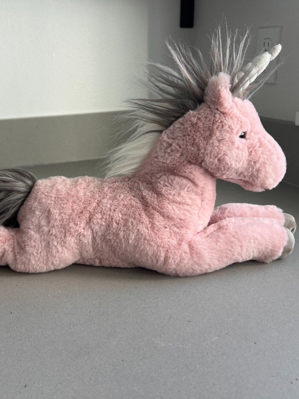 Douglas Esme Mauve Pink Unicorn Plush Stuffed Animal Toy 19” Long